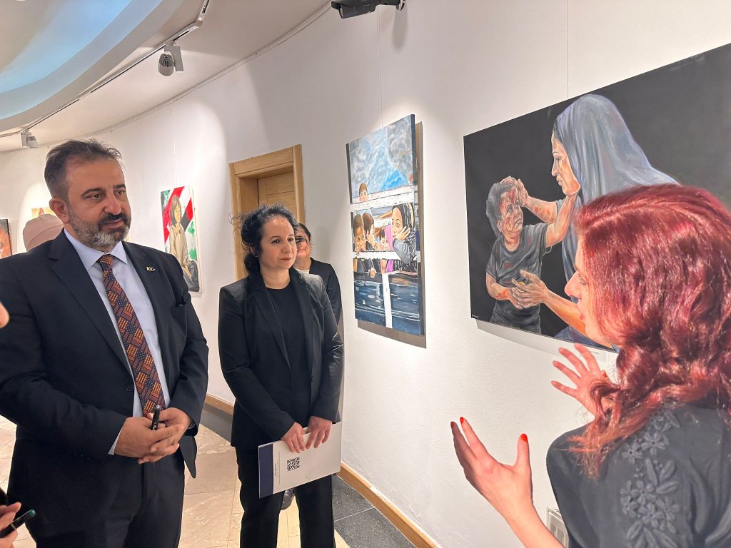 Gazze'deki dramı tuvale yansıttılar