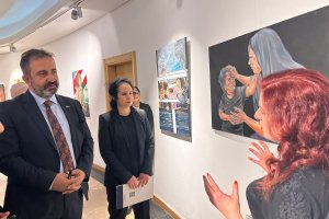 Gazze'deki dramı tuvale yansıttılar