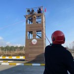 Çorum İtfaiyesi’nden üniversite öğrencilerine eğitim