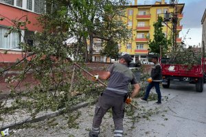 Çorum Belediyesi ekiplerinden anında müdahale