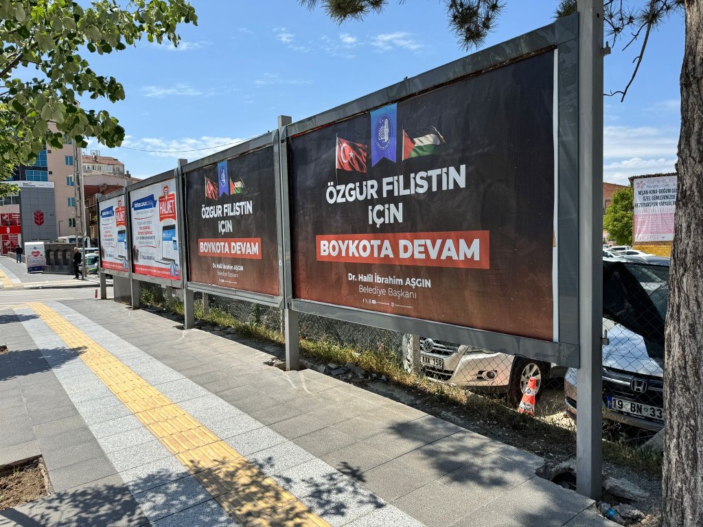 Belediyeden Filistine’e destek mesajı 