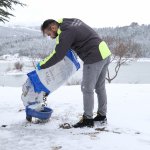 Çorum Belediyesi doğadaki canlıları unutmuyor 