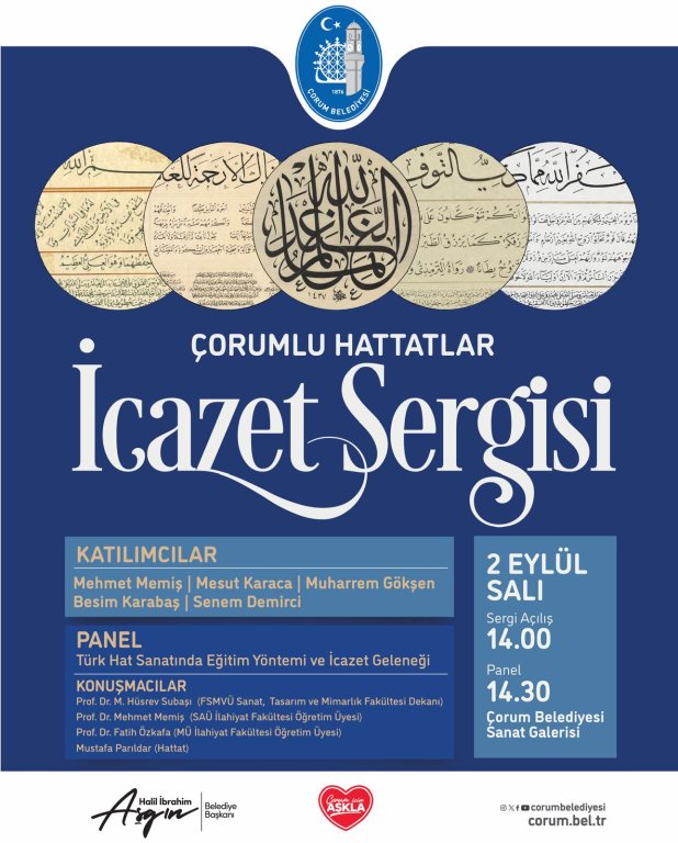 ÇORUMLU HATTATLAR İCAZET SERGİSİ