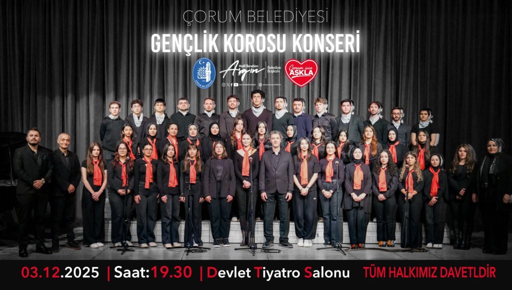 Çorum Belediyesi Gençlik Korosu’ndan Konser