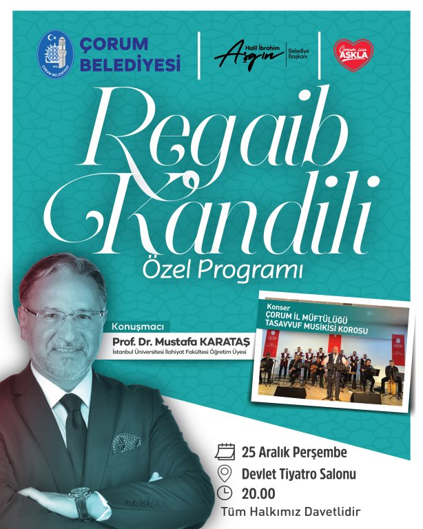 REGAİB KANDİLİ ÖZEL PROGRAMI - PROF. DR. MUSTAFA KARATAŞ 