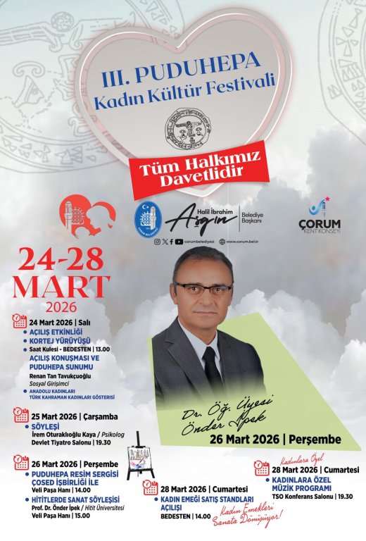 3. PUDUHEPA KADIN KÜLTÜR FESTİVALİ HİTİTLERDE SANAT SÖYLEŞİSİ