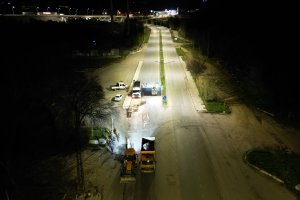 Belediyeden Gazi Caddesi’nde Gece Mesaisi