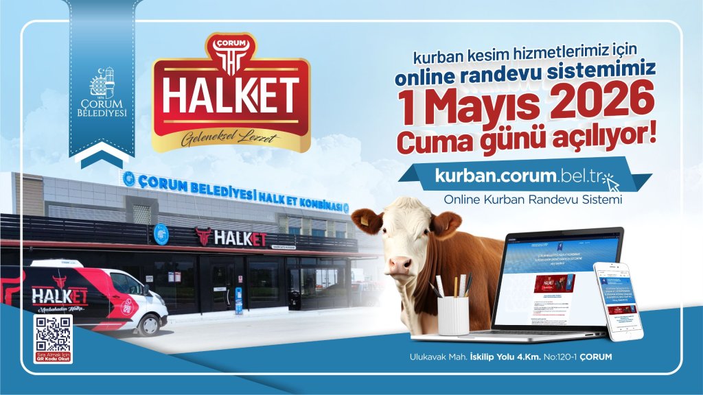 Çorum Belediyesi “Online Kurban Kesim Randevu Sistemi” 1 Mayıs’ta Açılıyor