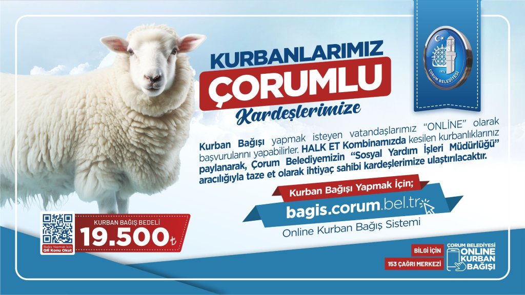 Belediyenin “Kurbanlarımız Çorumlu Kardeşlerimize” Kampanyası Başladı 
